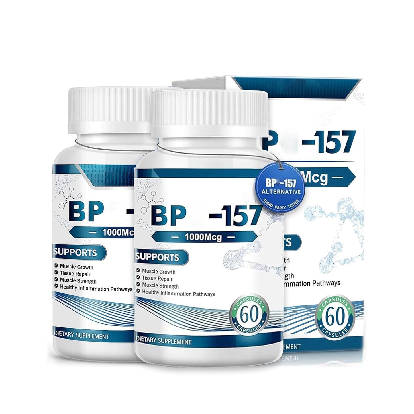 vvovvug 𝐁𝐏 157 Peptide Capsules - New Protective Compound 157, 𝟏𝟓𝟕 Pro 1000mcg, 𝟏𝟓𝟕 𝐂𝐚𝐩𝐬𝐮𝐥𝐞𝐬 Non-GMO,Gluten Free Supplement 120 Capsules