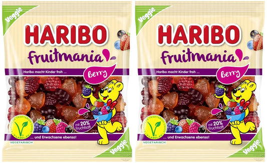 Haribo Fruitmania Berry Vegan Gummy Candy 2Pack 2 x 160g