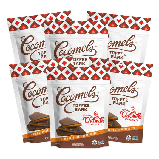 Cocomels Oatmilk Chocolate Covered Toffee Bark 35oz 6 Pack