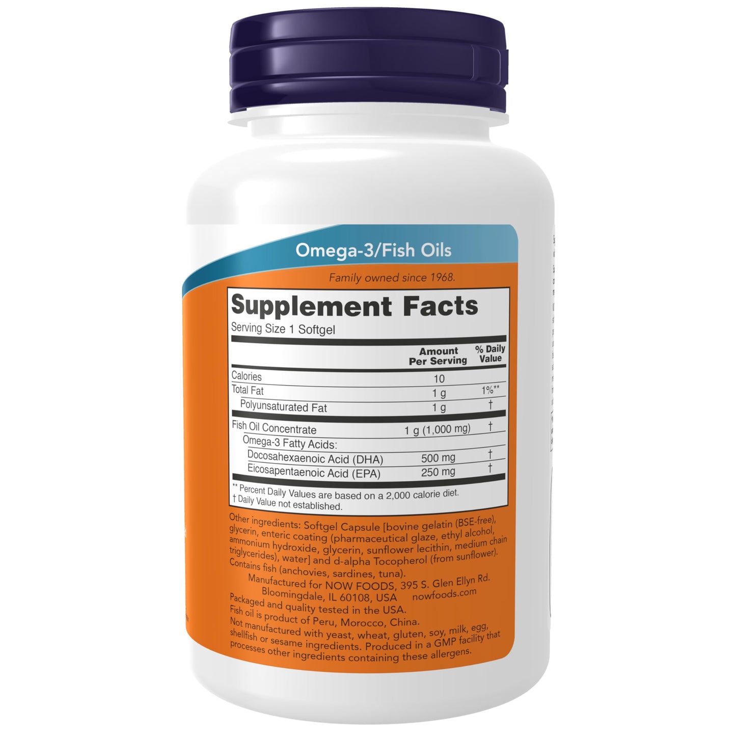 NOW Foods Supplements, DHA-500 with 250 EPA, Molecularly Distilled, Supports Brain Health*, 90 Softgels