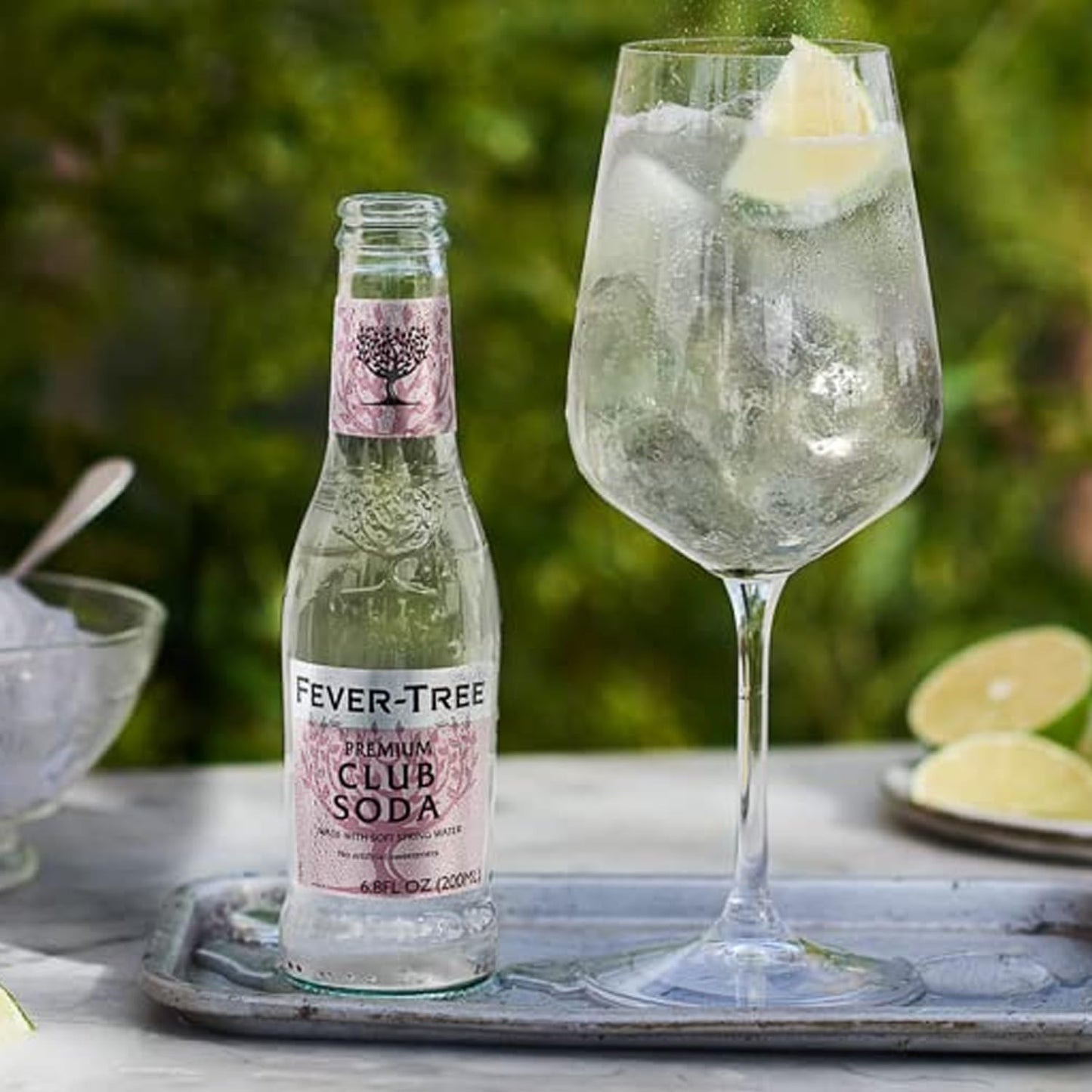 Fever Tree Premium Club Soda  Premium Quality Mixer  Soda  Refreshing Beverage for Cocktails  Mocktails 200ml Cans Pack of 5