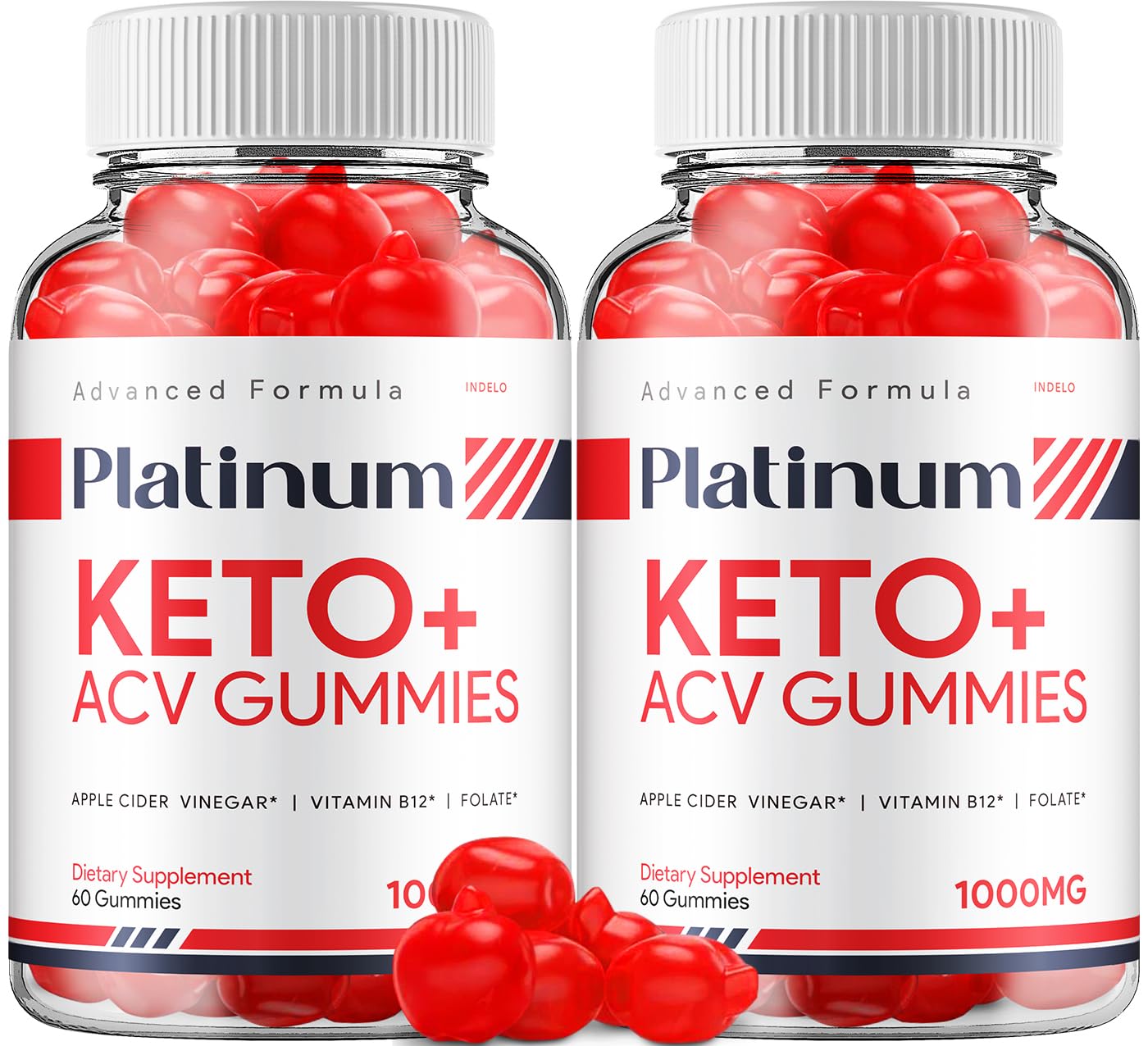 (2 Pack) Platinum Keto ACV Gummies - Advanced Formula Platinum Keto Plus ACV Gummies Apple Cider Vinegar Platinum ACV Gummies Dietary Supplement Reviews Men Women (120 Gummies)
