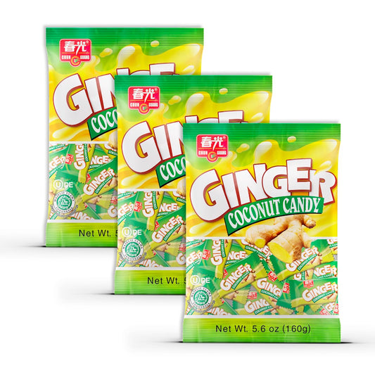 Chun Guang Ginger Coconut Candy 56 Ounce Pack of 3