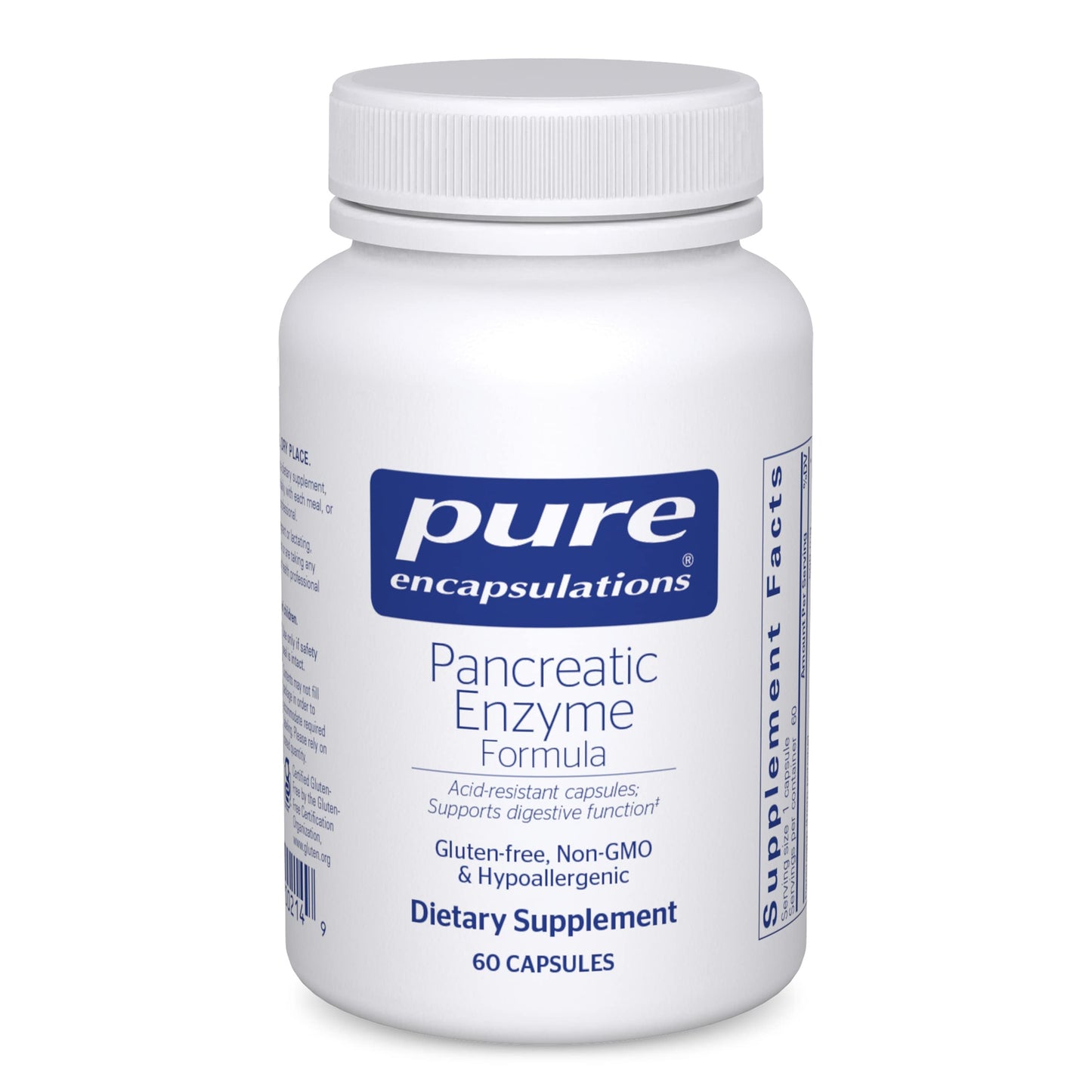 Pure Encapsulations Pancreatic Enzyme Formula - Digestive Enzymes for Digestion - Strengthens Gut Health* - Targeted Delivery Capsules - Gluten Free & Non-GMO - 60 Capsules
