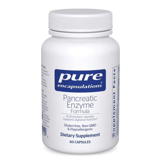 Pure Encapsulations Pancreatic Enzyme Formula - Digestive Enzymes for Digestion - Strengthens Gut Health* - Targeted Delivery Capsules - Gluten Free & Non-GMO - 60 Capsules