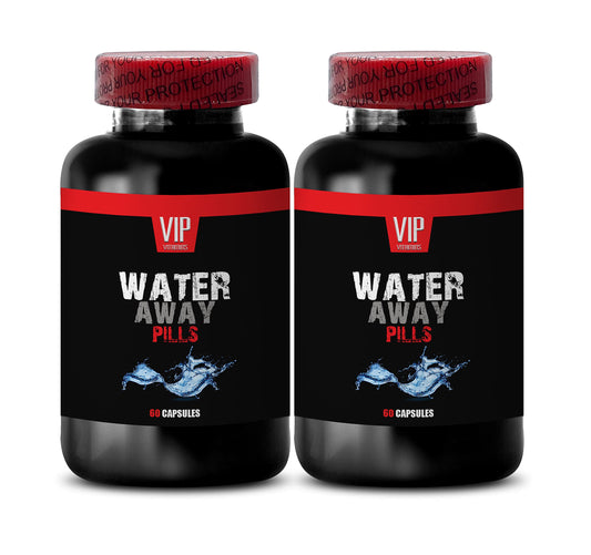 Bloating Relief and Belly Reduction - Water Away Diuretic Pills - Natural Detox Pills - Water Pills for Swollen Legs and feet - Natural diuretics for Water Retention - Diuretic Pills - 2B 120Capsules