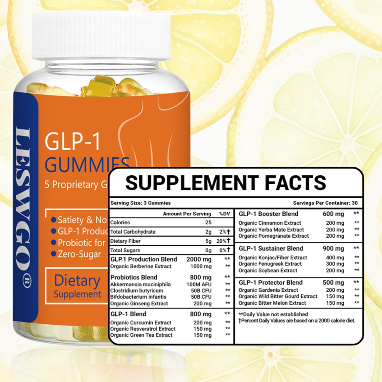 Vjningu GLP-1 Gummies | GLP-1 Supplement- Probiotic, Berberine, Fiber Support GLP-1 Naturally GLP-1 Probiotic Gummies for Women & Men(Yuzu Flavor,90 Gummies) (Pack of 1, Yuzu Flavor,90 Gummies)