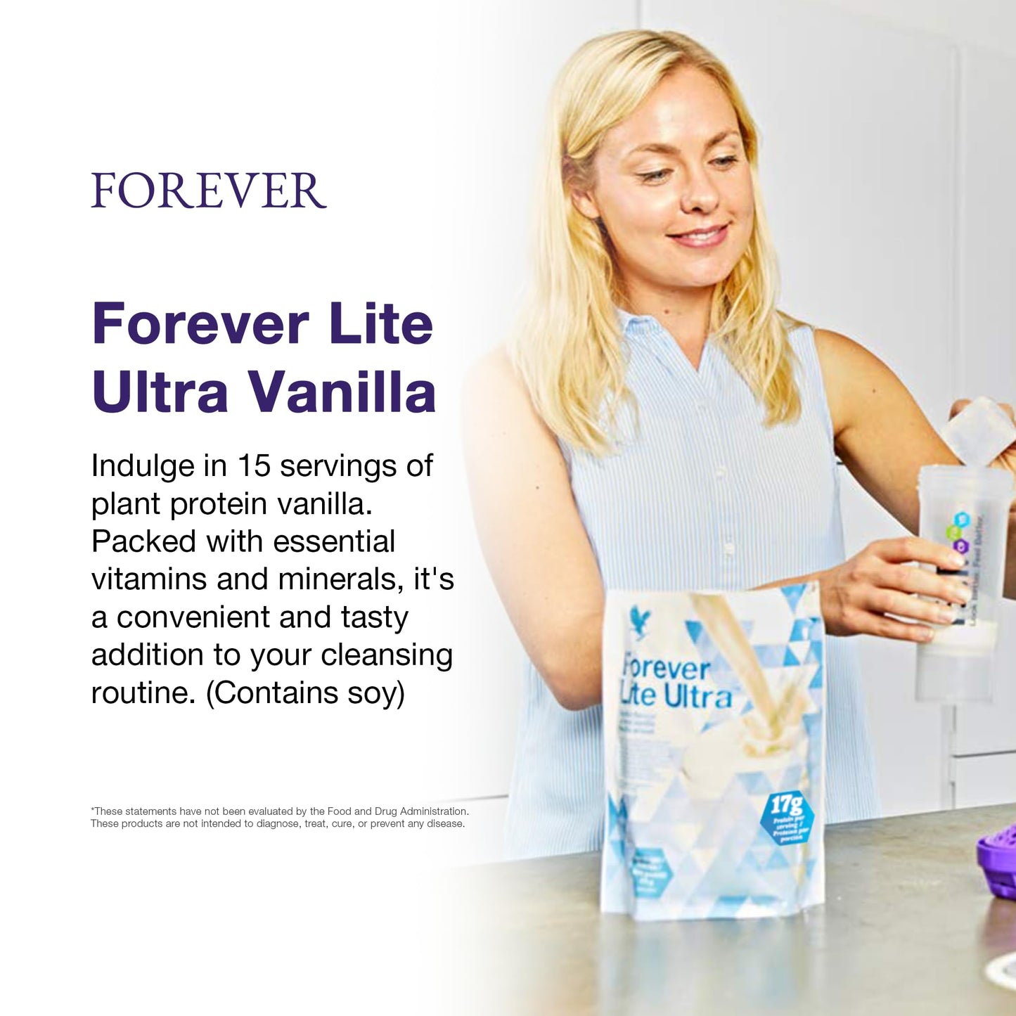 Forever Living - Forever C9 Lite Ultra Vanilla Cleanse Kit - with Aloe Vera Gel, Plant-Powered Protein, Thermogenic Blend, Garcinia Cambogia, & Fiber