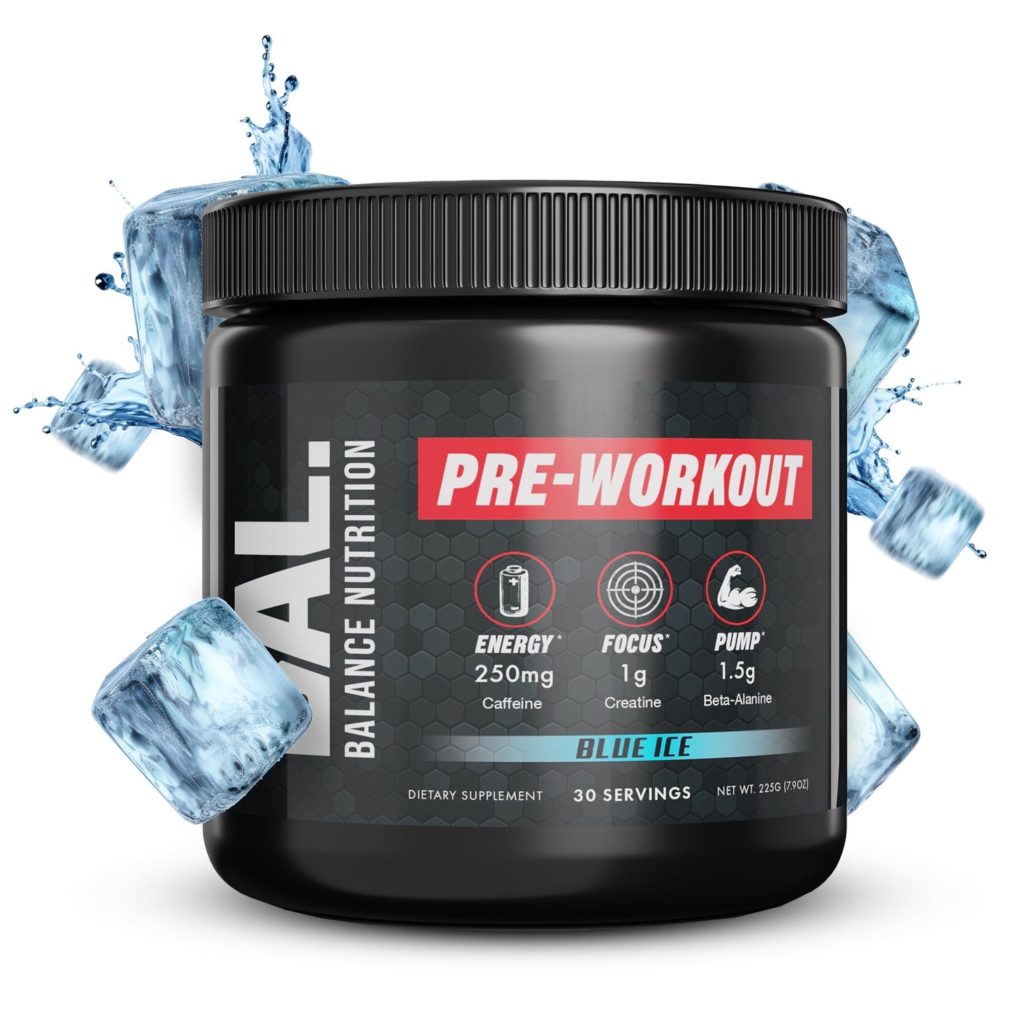 Bal. Balance Nutrition Pre-Work Out, 30 Servings (Blue-Ice)