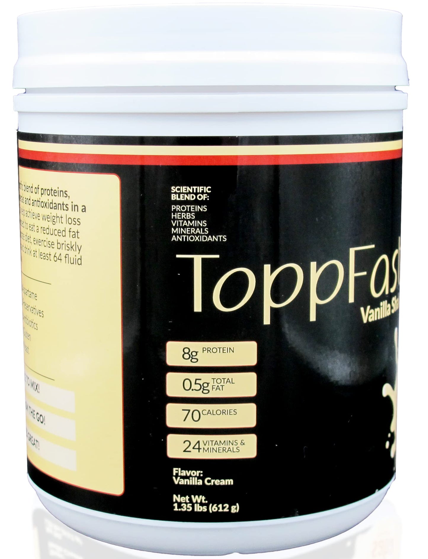 Saba ToppFast™-Weight Management Nutrition -Scientific Blend of proteins, Herbs, Vitamins, Minerals, & antioxidants in a Low-Fat, Low-carb Formula (Vanilla)