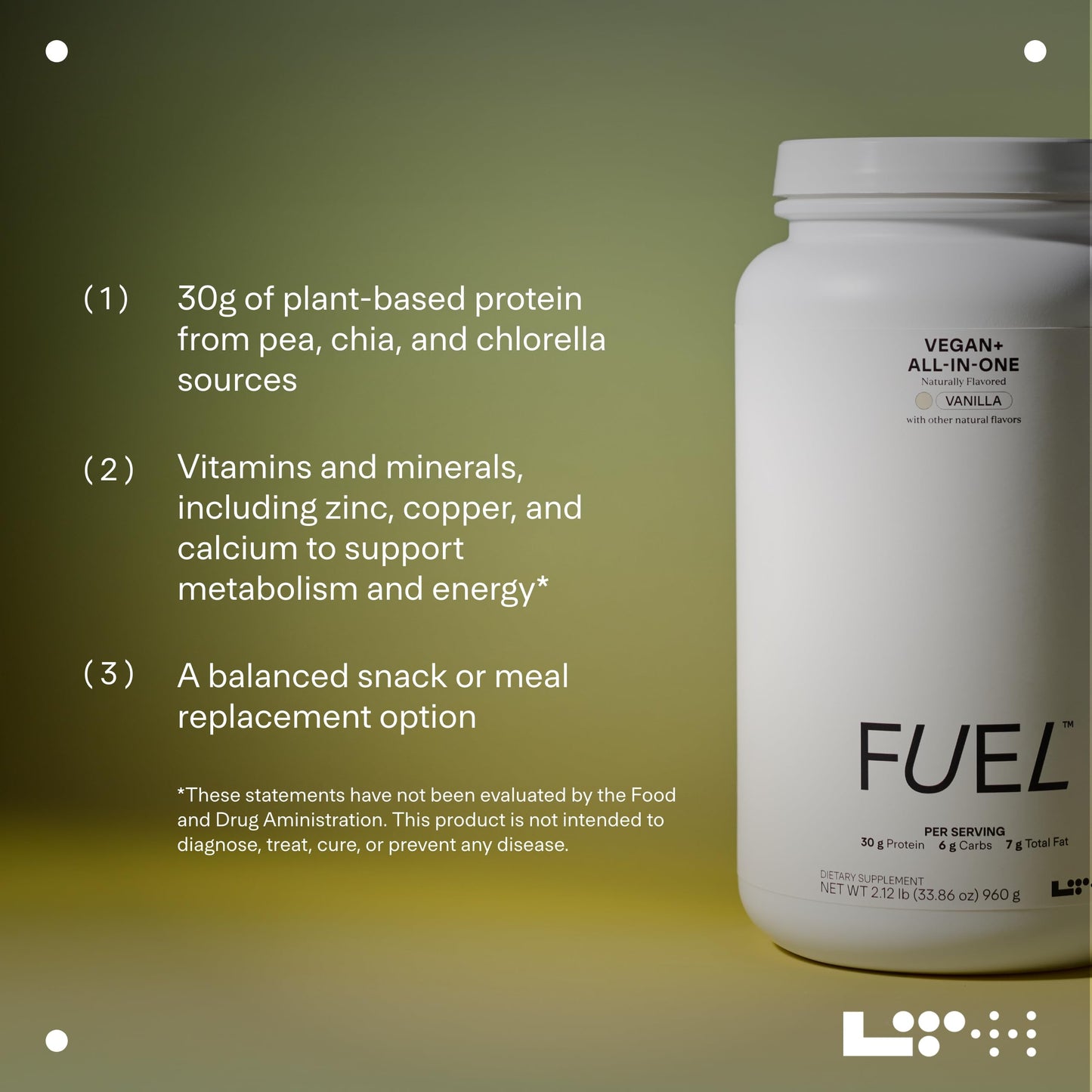LTH Fuel Vegan & All-in-One - 30g Protein per Serving - Plant-Based Protein Meal Replacement - Vitamins, Minerals, Digestive Enzymes & Probiotics - Meal Supplement - Vanilla, 20 Servings