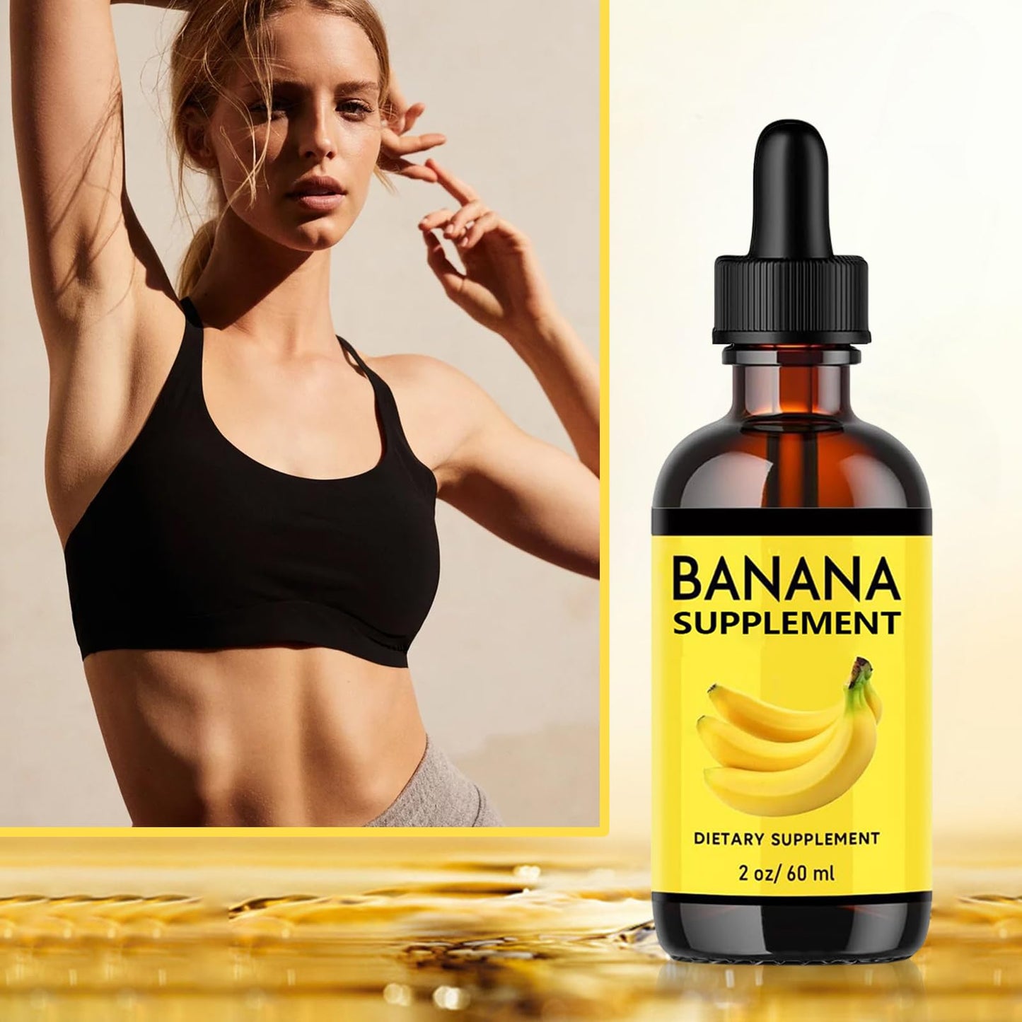 Banana Supplement Liquid Original Banana Extract Liquid for Women Gut Health 2 Pack