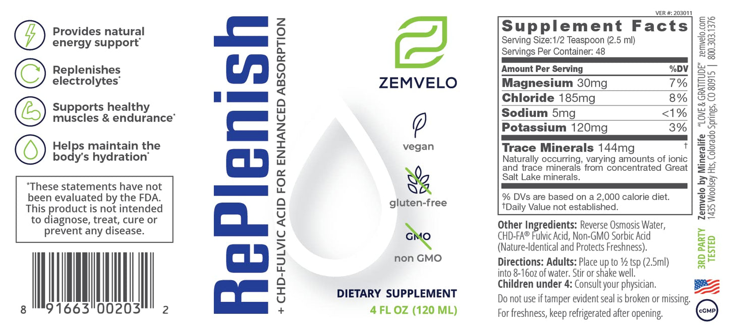 Liquid Ionic Electrolyte Supplement | Replenish | Rehydrate | Supports Muscle Health | Sodium, Potassium, Calcium, Magnesium, Trace Minerals | Vegan & Keto Friendly