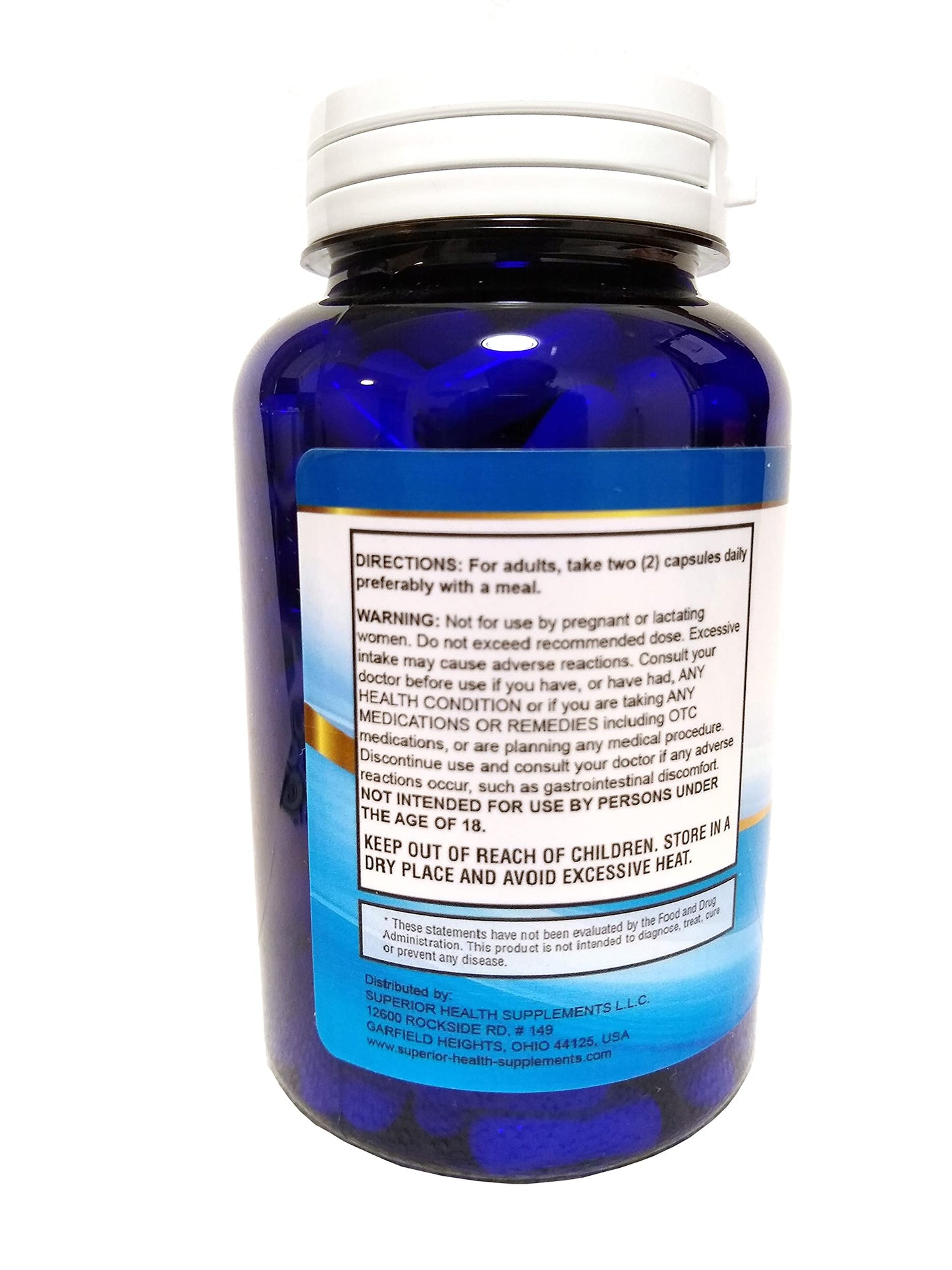 S SUPERIOR HEALTH L-Carnitine 200 Capsules - 500mg per Capsule