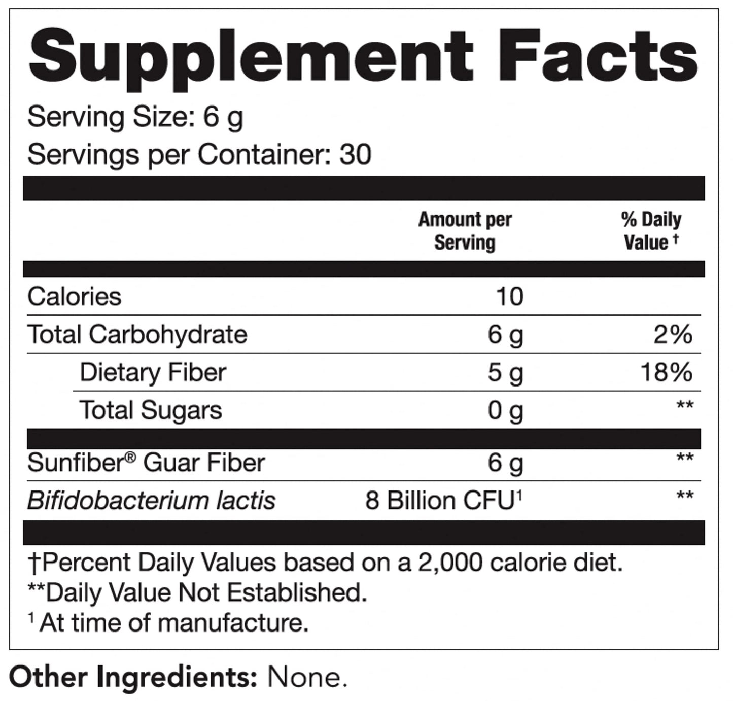 Tomorrow's Nutrition Sunfiber GI, Prebiotic Fiber & Probiotics, 5g Prebiotic Fiber & 8 Billion Probiotics Per Serving, Low FODMAP, 30-Day Supply, 30 Day
