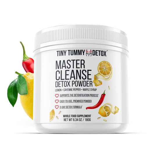 Tiny Tummy Master Cleanse Lemonade Diet - 3 Day Juice Cleanse Plant-Based Detox Powder Supplement with Lemon, Maple Syrup, and Cayenne Diet, 6.34oz Container