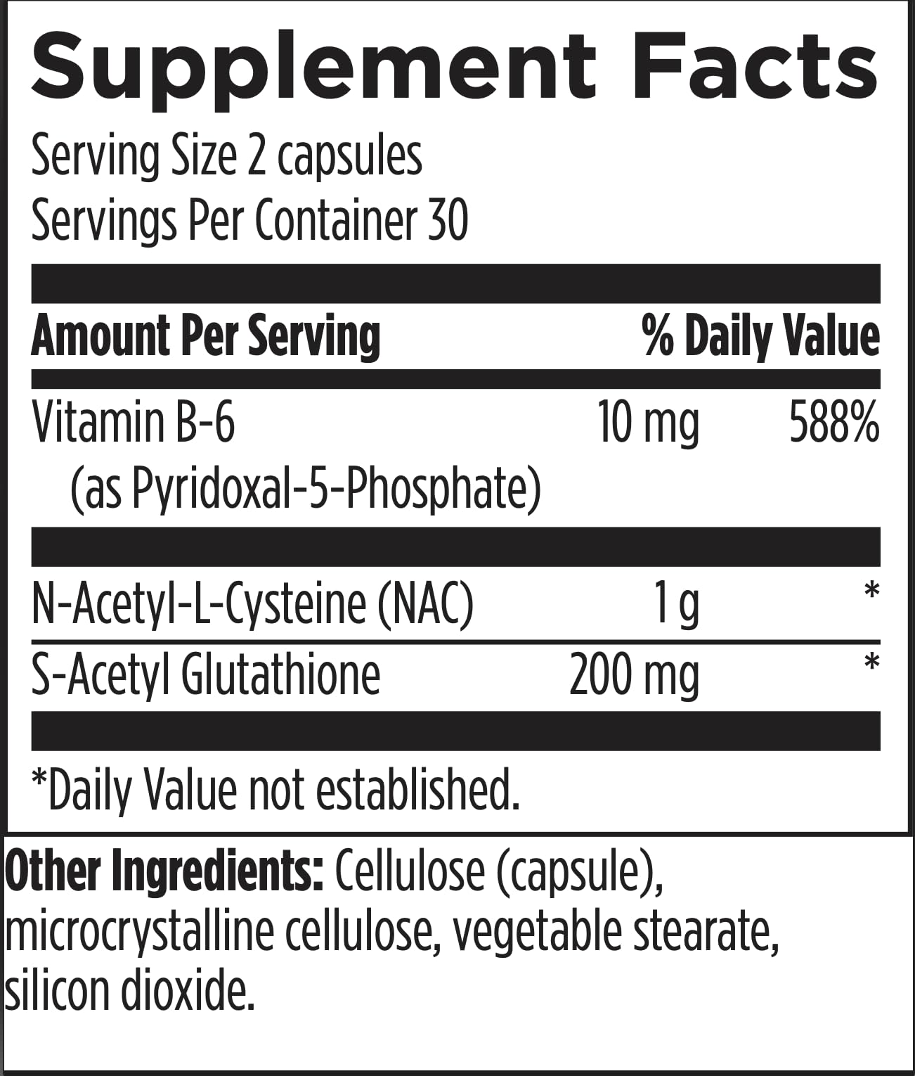 Designs for Health S-Acetyl Glutathione Synergy - 200mg S-A-GSH with NAC + Vitamin B6 - Non-GMO Antioxidant Supplement to Help Support Normal Detoxification (60 Capsules)