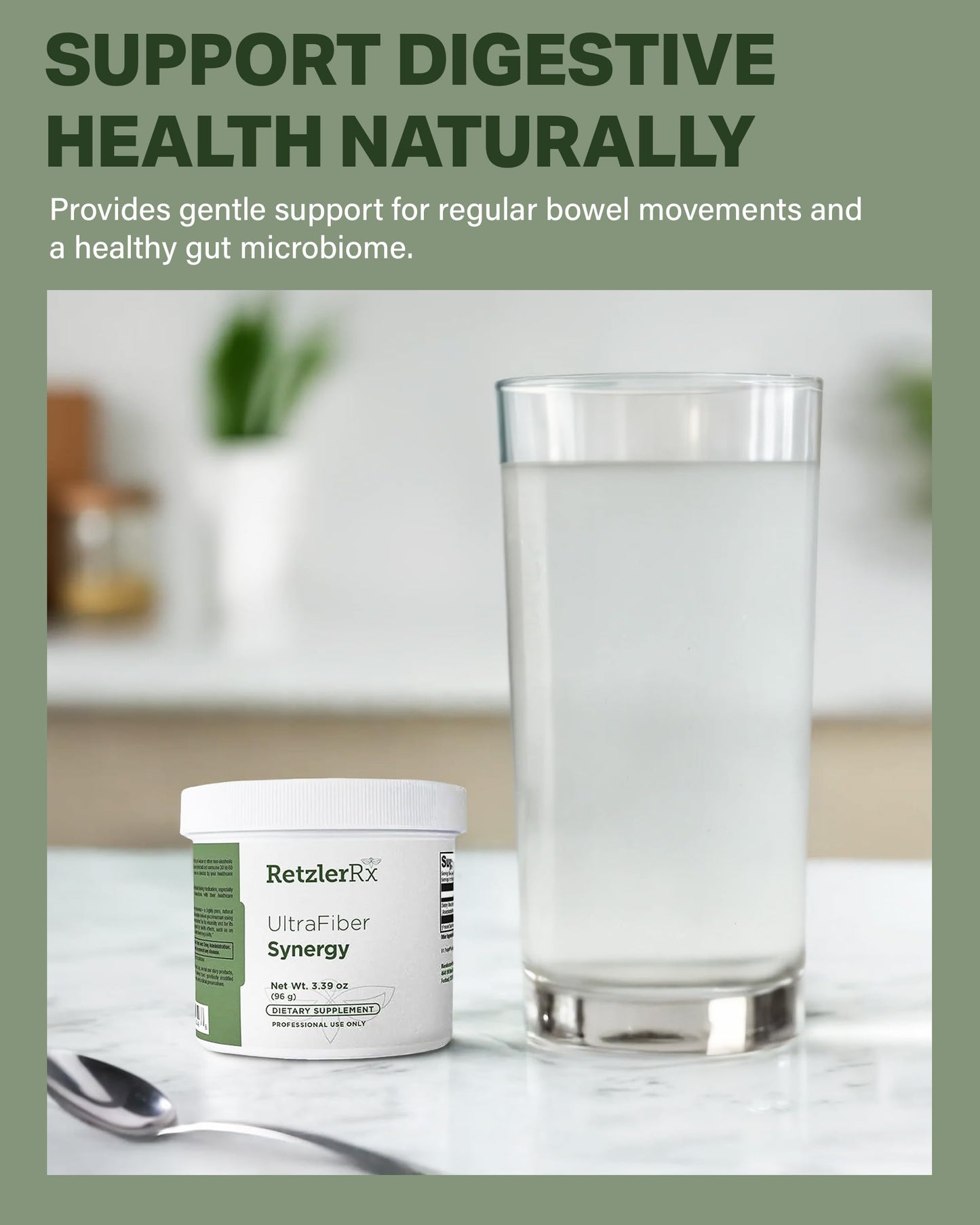 HormoneSynergy Ultra Fiber Lean Powder Supplement - Natural Soluble Propolmannan for Satiety & Digestive Health - Prebiotic Fiber for Bowel Regularity - Gluten-Free, Non-GMO Formula