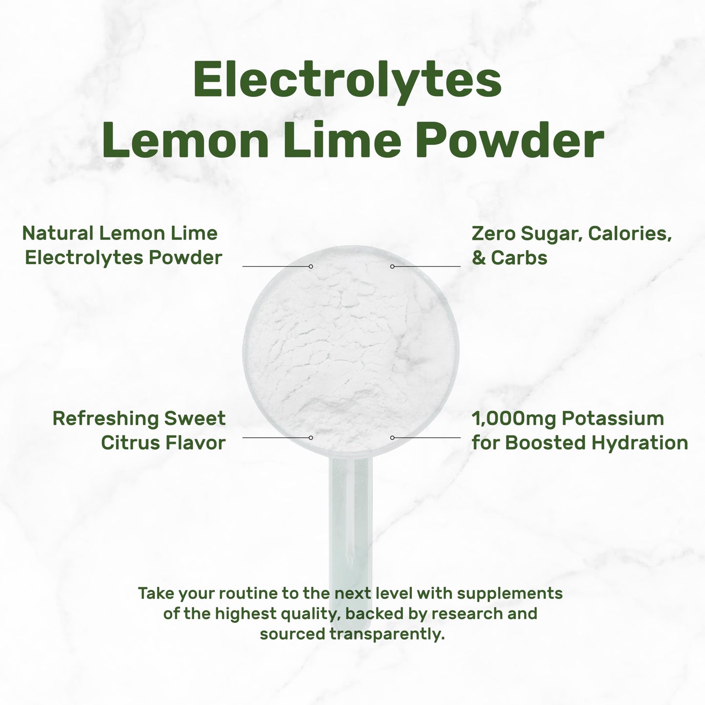 DEAL SUPPLEMENT Electrolytes Powder, 1lb - Lemon Lime Flavor - Daily Electrolyte Drink Mix - No Sugar - 1,000mg Potassium Per Serving - Supports Natural Hydration & Energy - Non-GMO, Gluten Free