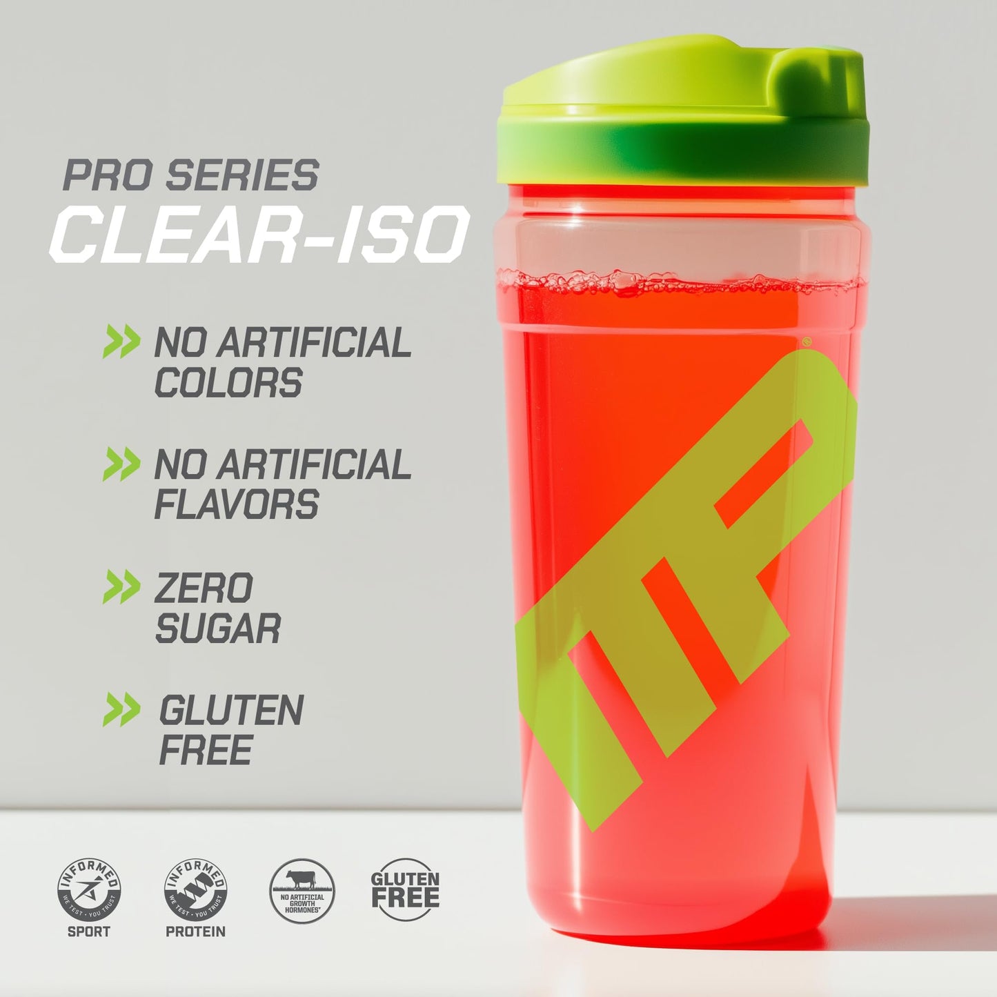 MusclePharm Pro Series Clear-ISO, Clear Protein Powder, 20g Fast-Acting Whey Isolate per Serving Plus BCAAs & L Glutamine | Pro-Grade Muscle Recovery & Growth | Cherry Slush, 1.14 lb, 20 Servings