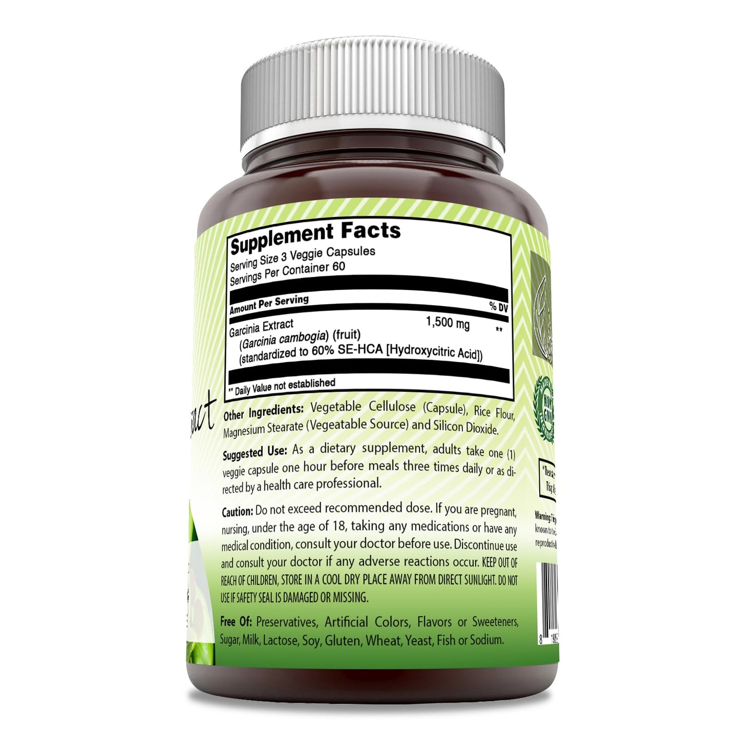 Amazing India Garcinia Extract Supplement | 1500 Mg Per Serving | 180 Veggie Capsules | Non-GMO | Gluten Free | Made in USA