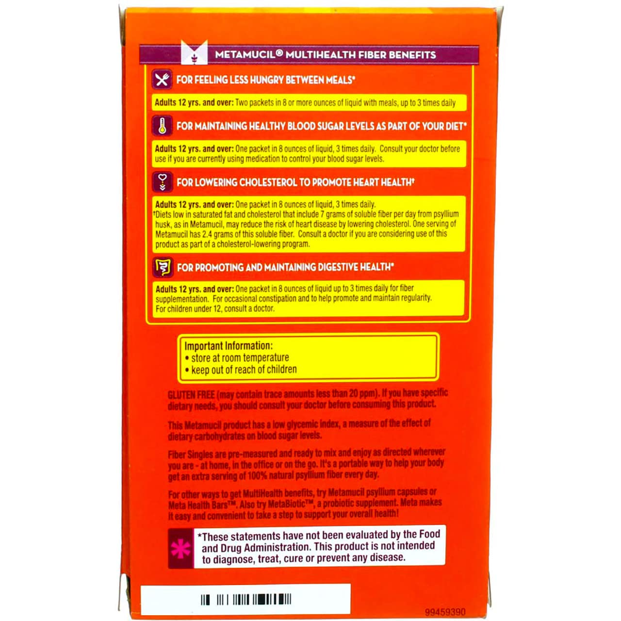 Metamucil Fiber Singles Smooth Texture Orange - 30 Packets, 12.9 Ounce (Pack of 1)
