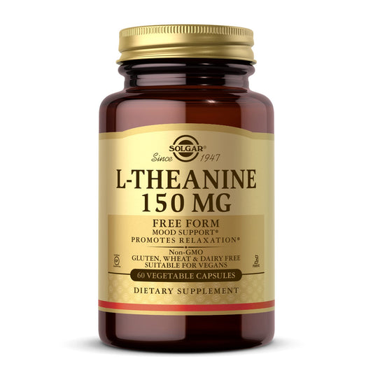 Solgar L-Theanine 150 mg - 60 Vegetable Capsules - Promotes Relaxation - Non-GMO, Vegan, Kosher & Gluten Free - 60 Servings