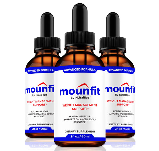 NutraRize (3 Pack) Mounfit Drops, Official Moun Fit Liquid Droppers, All-Natural Liquid Formula to Support Healthy Lifestyle and Lasting Energy, Premium Mounfit Support Gotas Review (90 Servings)