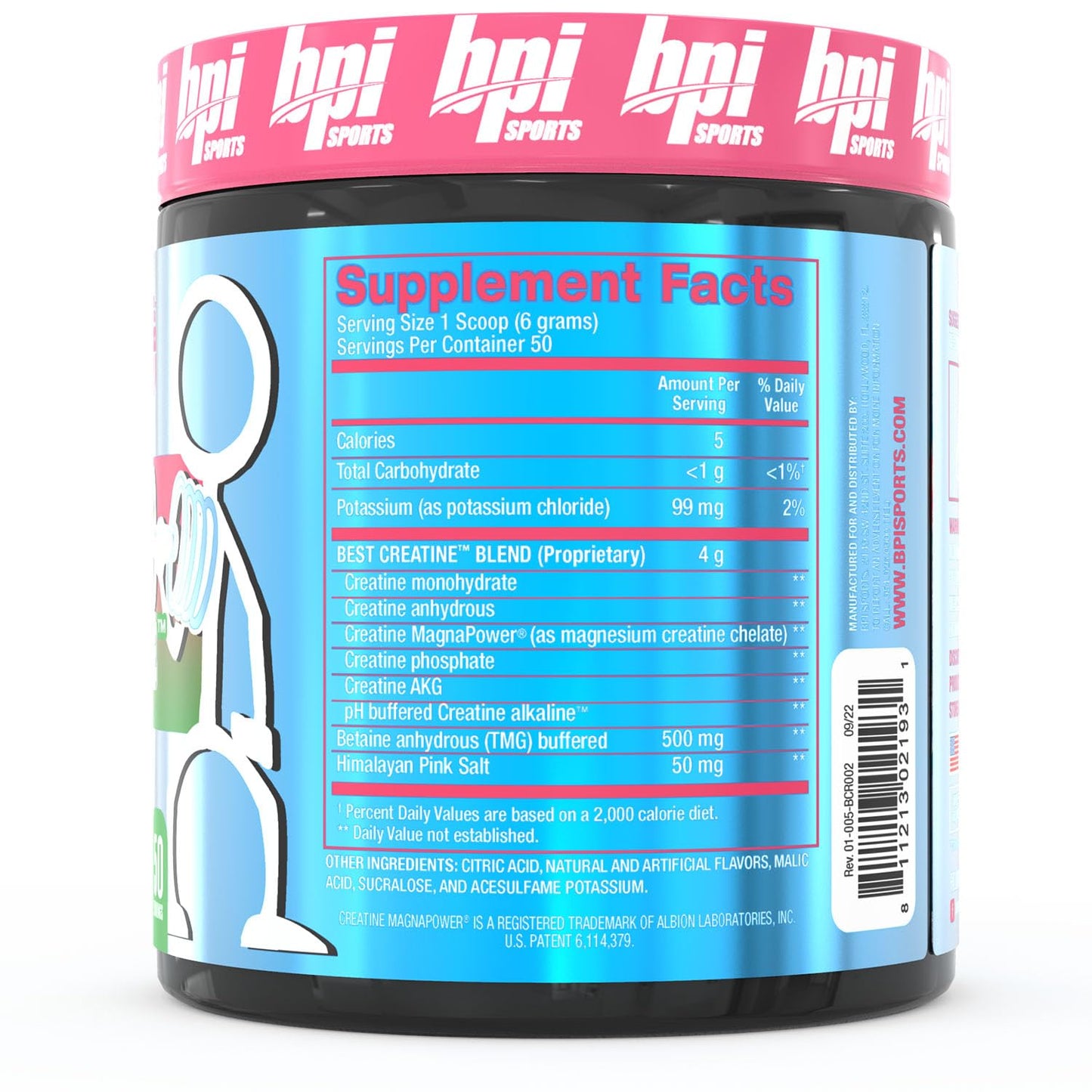 BPI Sports Best Creatine - Includes 6 Advanced Forms of Creatine - Supports Muscle Building and Post-Workout Recovery - Watermelon Cooler, 50 Servings