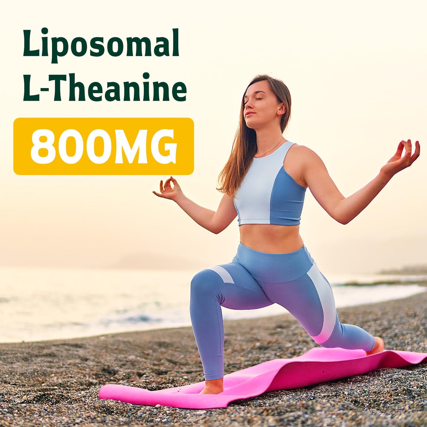 Vivaravida L-Theanine 800mg Supplement with GABA and Magnesium Glycinate - Natural Compound, Sleep and Relaxation (120 Softgels)