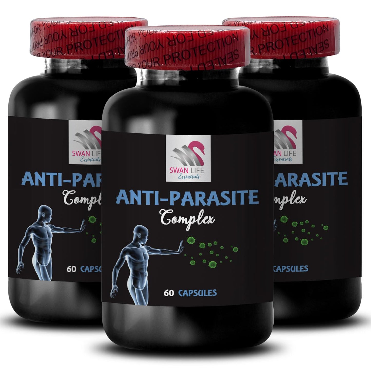 Inner Detox - ANTI-PARASITE COMPLEX - Clean Pathways, Fresh Start, Daily Wellness, Refresh Blend, Daily Defense, Botanical Shield, Balanced Support, Herbal Balance 3 Bottles 180 Capsules