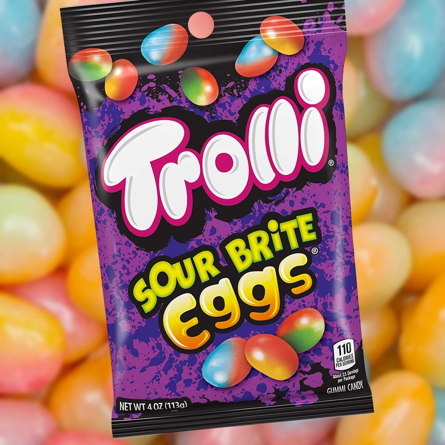 Sour Brite Eggs Chewy Gummy with Candy Shell Unique Novelty Jelly Beans Bulk Candies for Easter and Parties Pack of 3 4 Ounces Sour Brite Eggs