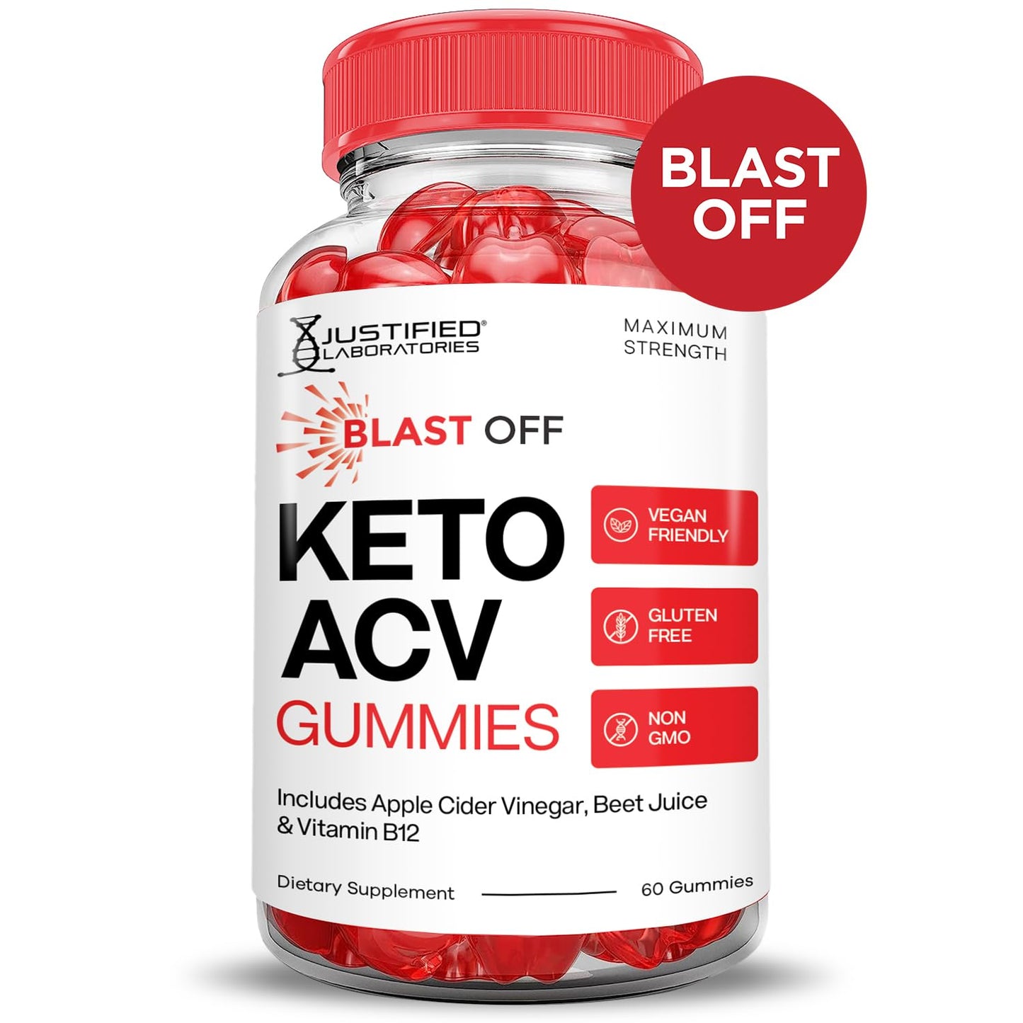 (2 Pack) Blast Keto ACV Gummies Advanced Formula 1000MG Blast Keto Gummies Apple Cider Vinegar Formulated with Pomegranate Beet Juice Powder B12 Vegan Non GMO 120 Gummys