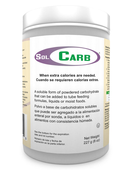SolCarb Unflavored Carbohydrate Powder Supplement 454g Can 6-pack | Easily Mixes into Liquids and Foods, Lactose-Free, Gluten-Free by Medica Nutrition