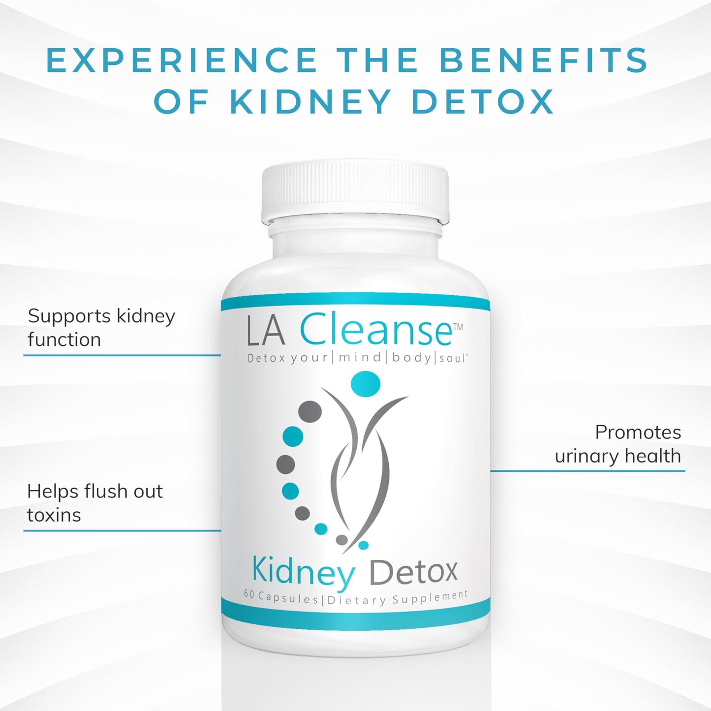 LA Cleanse Kidney Support Supplement - 60 Capsules - 200 mg Cranberry Extract with Astragalus Root, Uva Ursi Leaf Powder, & Chanca Piedra Powder for Kidney Detox Cleanse & Overall Urinary Wellness
