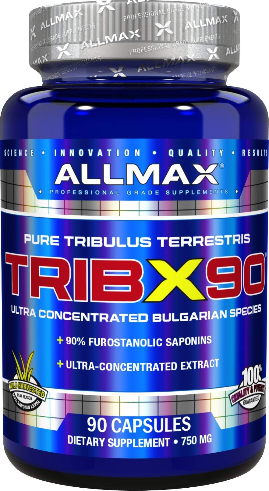 ALLMAX Nutrition Trib X 90, Bulgarian Tribulus Ultra-Concentrated Extract, 90 Capsules