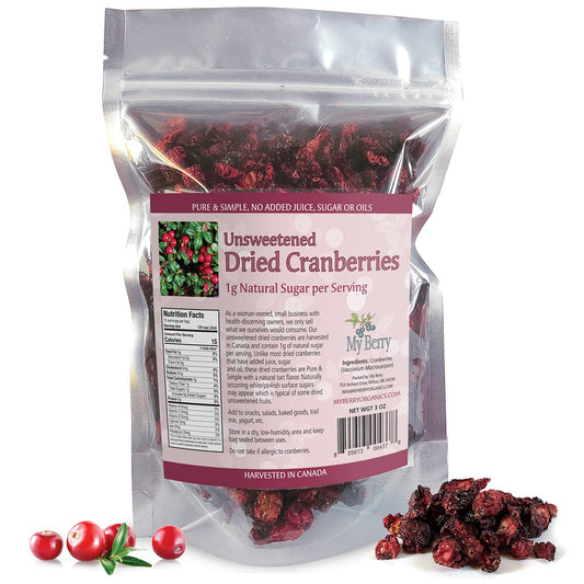 Unsweetened Dried Cranberries No Added Sugar Juice Or Oils 1g Natural Sugar Per Serving 3oz More Berries Per Ounce Than Sweetened Berries WomanOwned Small Company