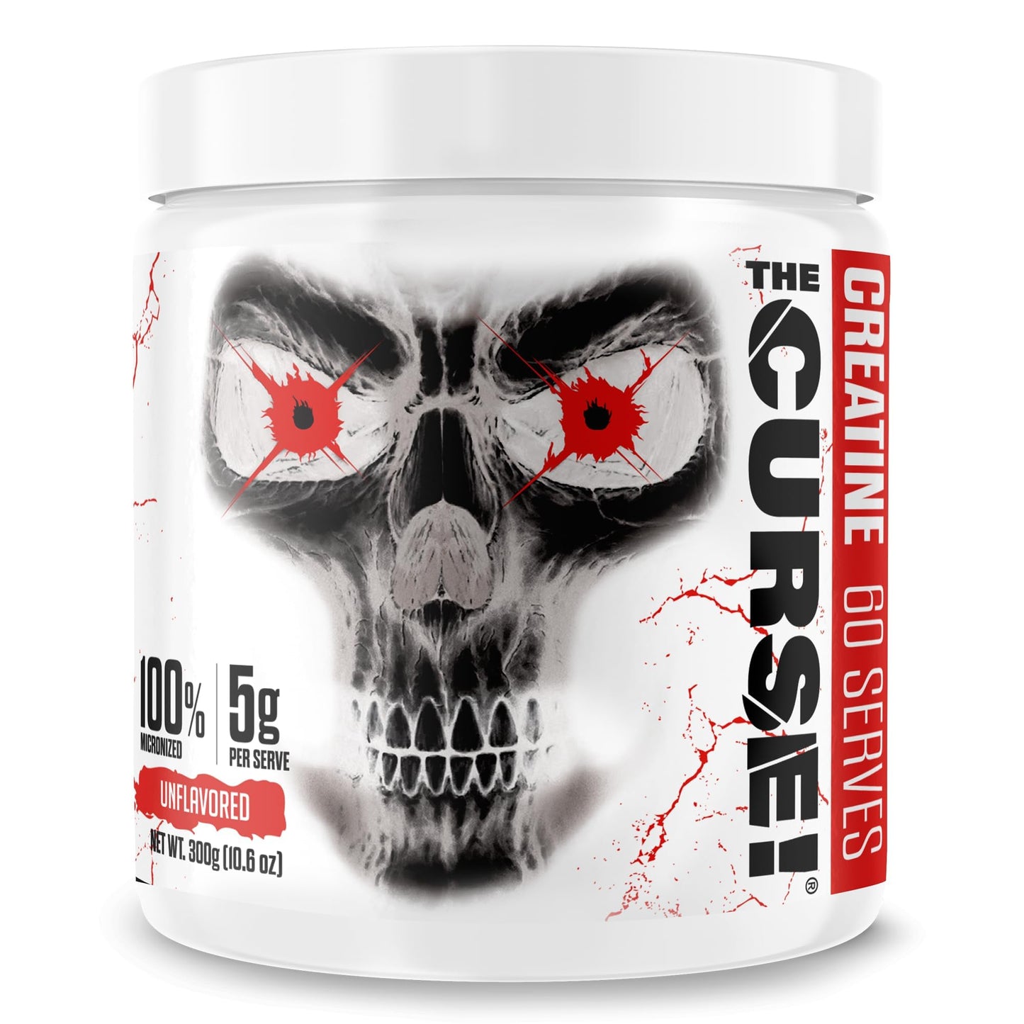 JNX SPORTS The Curse! Creatine Monohydrate Powder 60 Servings | Pure Micronized Creatine 5g Per Serving | 300g - 10.6 Ounce