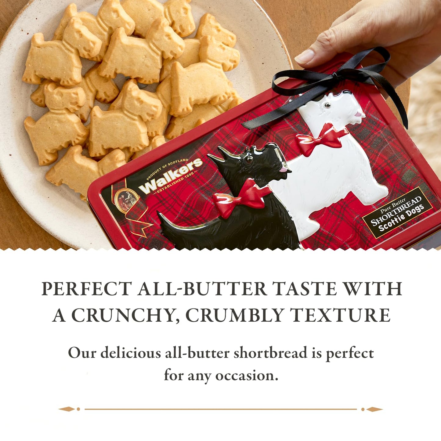 Walkers Shortbread Scottie Dog Shaped Cookies AllButter Shortbread Cookies 78 Oz Gift Tin