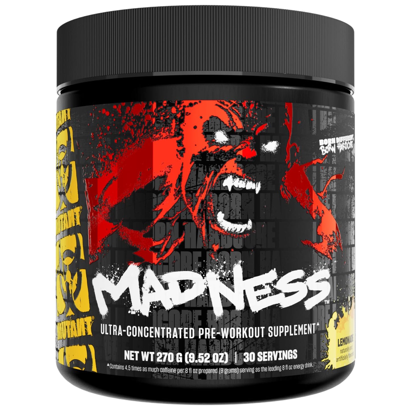 Mutant Madness | Pre Workout Powder Performance and Pump Blend Includes L-Citrulline, Beta-Alanine, Taurine, L-Tyrosine (Lemonade)