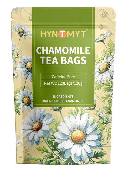 HYNTMYT Chamomile Tea Bags 1gbag Natural  Pure Chamomile Flowers Herbal Tea Caffeine Free 120 Count