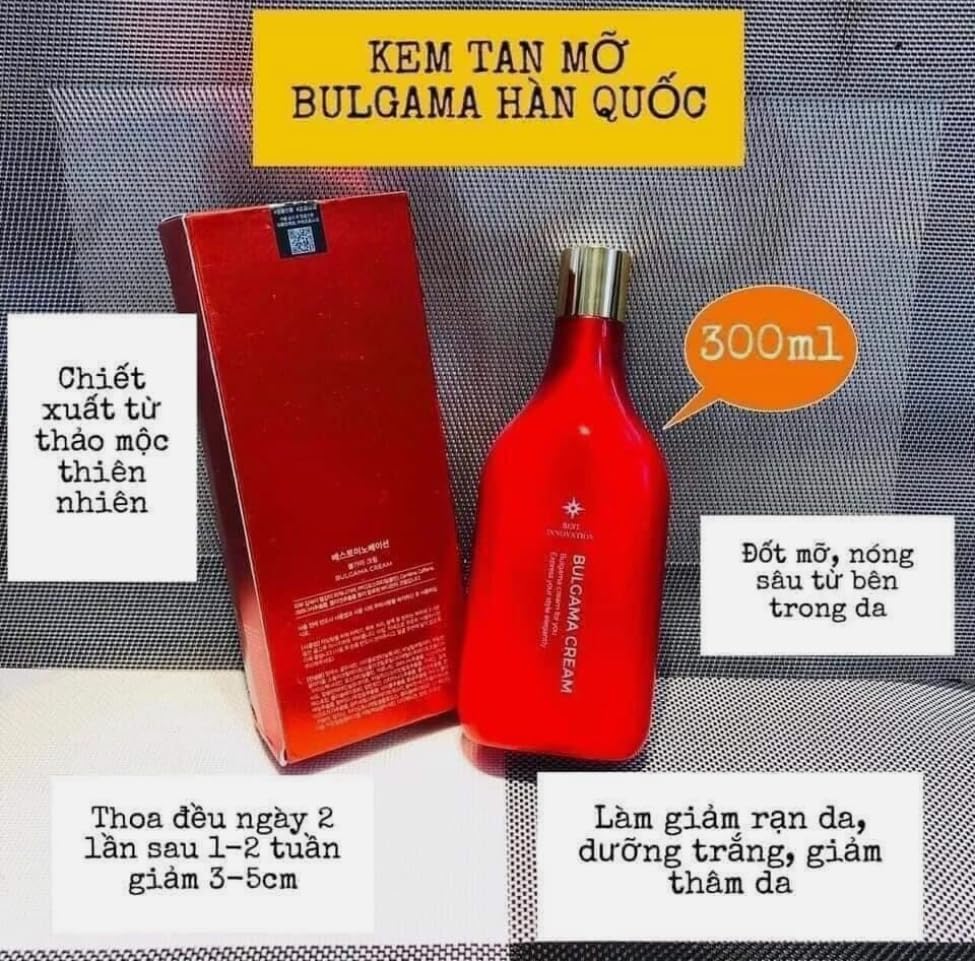 Generic Best Innovation Bulgama Korean Fat Burning Body Cream 300ml/10.14 Fl oz, Red