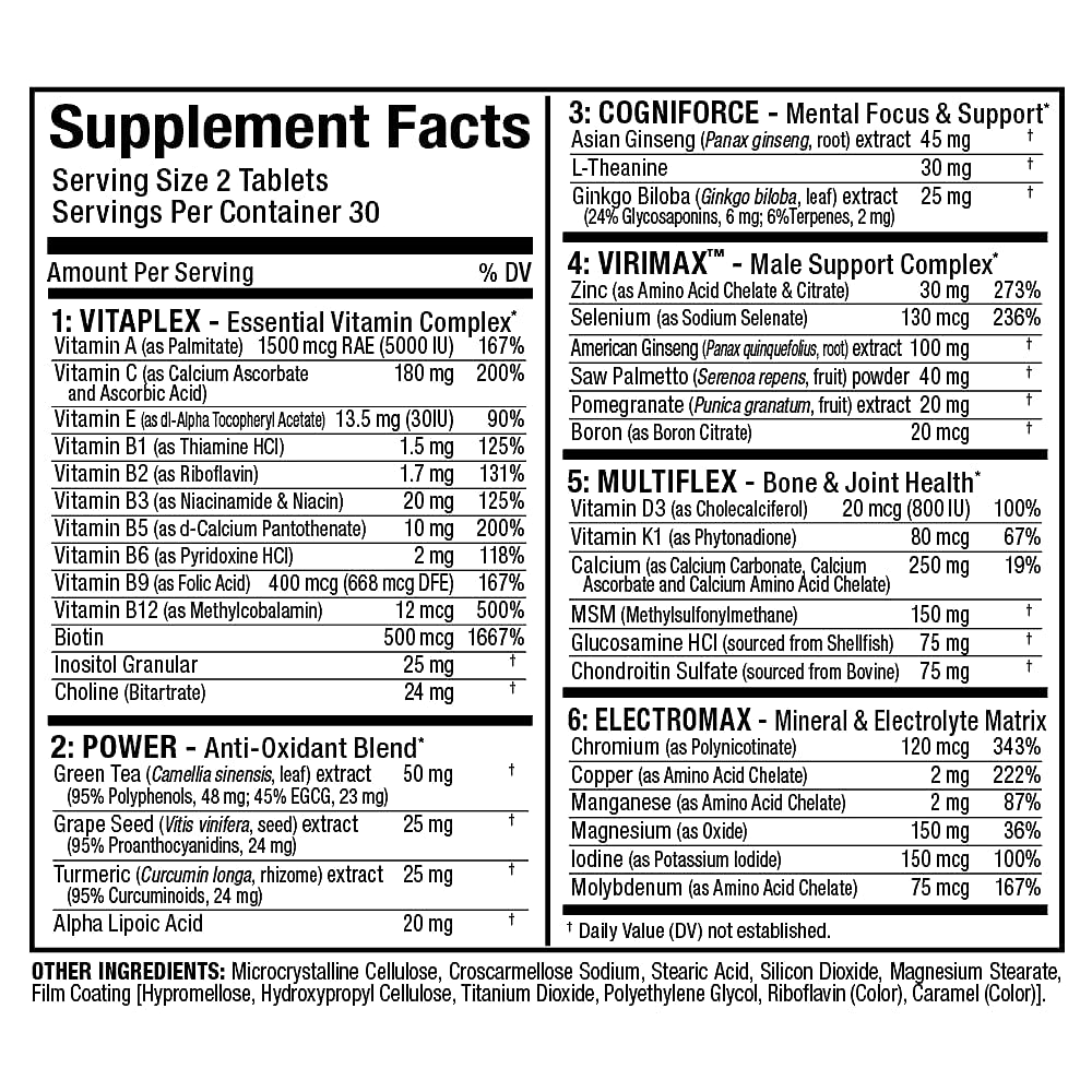 ALLMAX Nutrition - Vitaform - Multi-Vitamin for Men, 60 Tablets (Pack of 1)