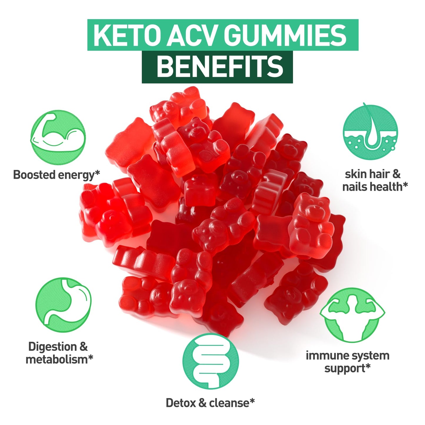 90 CT Apple Cider Vinegar Gummies, Keto Acv Gummies, Advanced Formula with 1000mg Acv Beet Root Pomegranate, Vegan Gluten-Free (1 Pack)