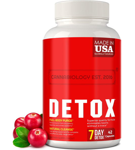CANNABIOLOGY EST. 2016 Complete Body Cleanse - Natural Detox Body Cleanse Support for Liver, Urinary Tract, Digestive System - Made in USA - Body Detox and Cleanse for Women & Men - 42 Vegan Caps