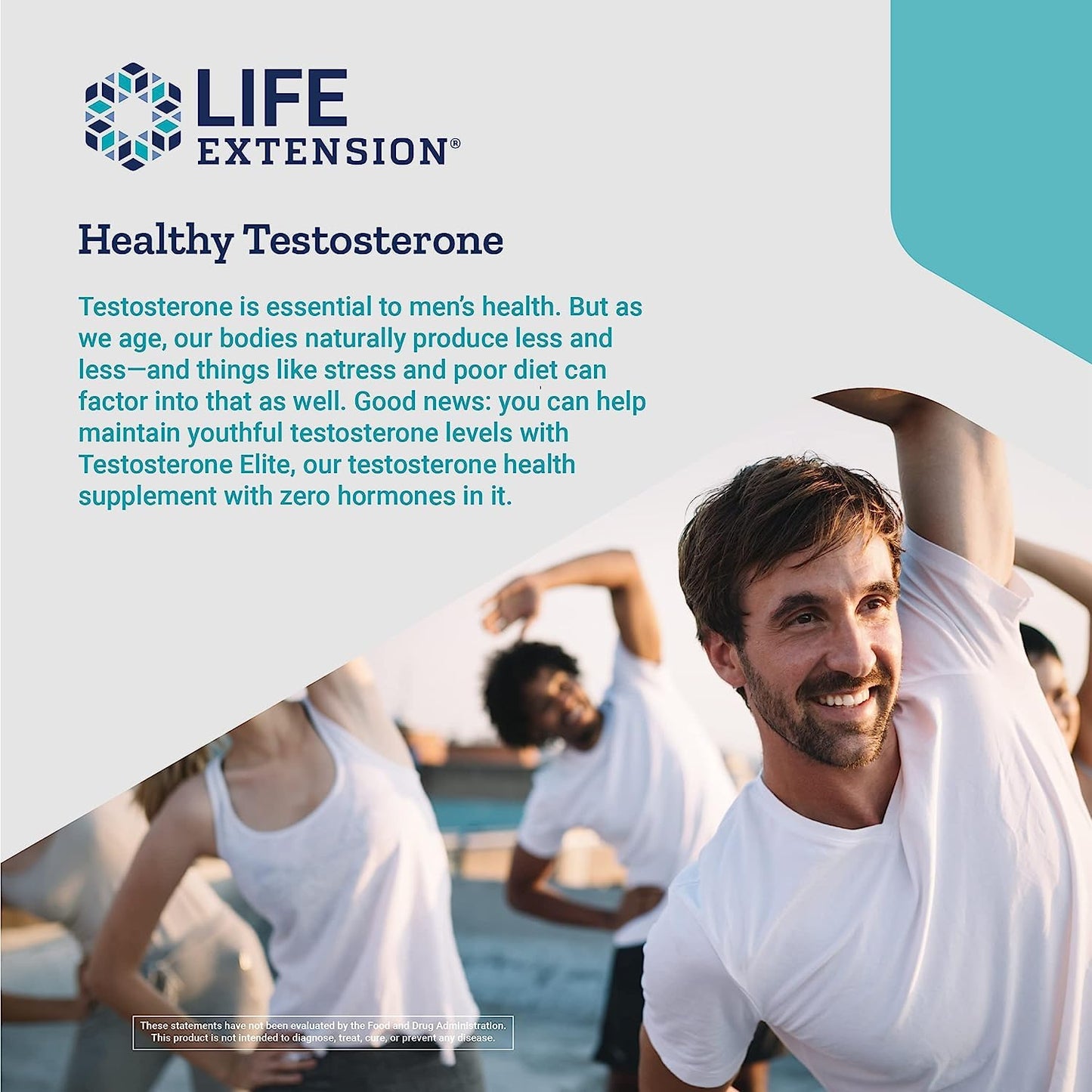 Life Extension Testosterone Elite - Testosterone Production Support Supplement for Men - with Luteolin, Pomegranate and Cacao Seed Extract - Gluten-Free, Non-GMO, Vegetarian - 30 Capsules