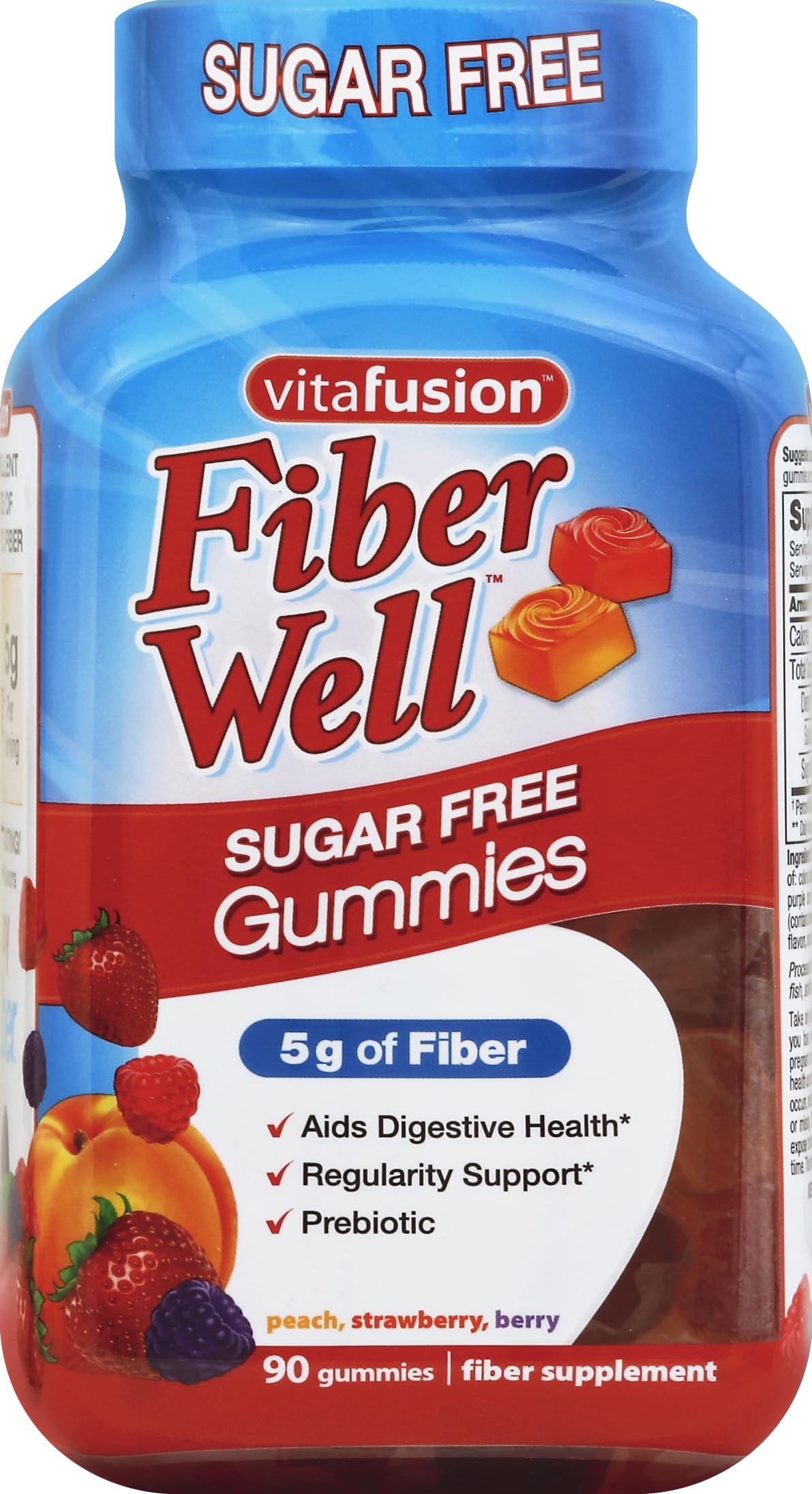 Vitafusion Fiber Well Gummy Vitamins, 90 Count (Packaging May Vary)