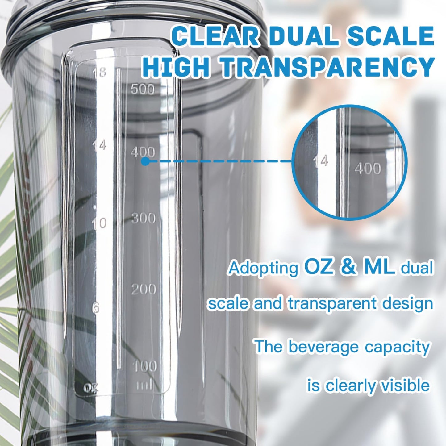 VUASYIE Customized Shaker Cups For Protein Shakes 500ml Fitness Water Cup 18oz Sport Bottles Add Your Design Picture Logo Text Gifts For Birthday Christmas Thanksgiving