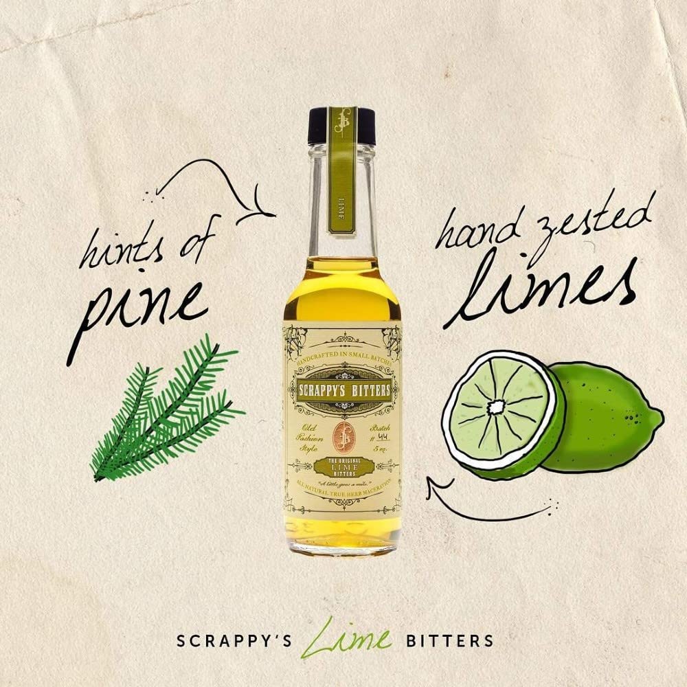 Scrappys Bitters  Lime 5 oz  Organic Ingredients Finest Herbs  Zests No Extracts Artificial Flavors Chemicals or Dyes Made in the USA
