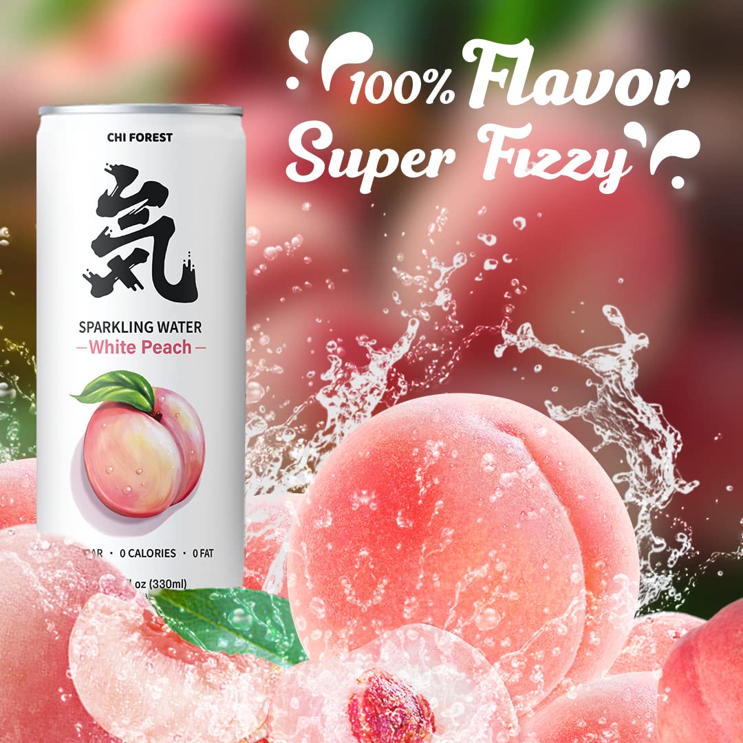 CHI FOREST White Peach Sparkling Water 1115 oz 24 0 Sugar 0 Calories